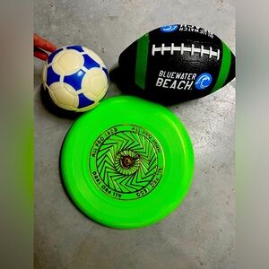 Beach/Sports Frisbee, mini soccer-ball & small football